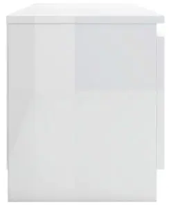 vidaXL TV Cabinet High Gloss White 120x30x35.5 cm Chipboard
