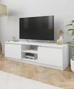 vidaXL TV Cabinet High Gloss White 120x30x35.5 cm Chipboard