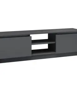 vidaXL TV Cabinet High Gloss Grey 120x30x35.5 cm Chipboard
