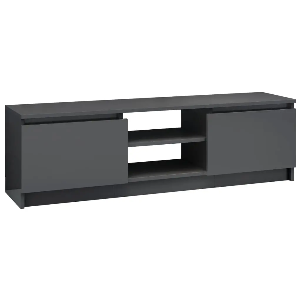 vidaXL TV Cabinet High Gloss Grey 120x30x35.5 cm Chipboard