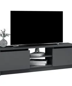 vidaXL TV Cabinet High Gloss Grey 120x30x35.5 cm Chipboard