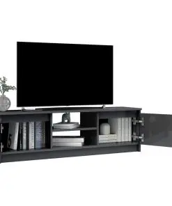 vidaXL TV Cabinet High Gloss Grey 120x30x35.5 cm Chipboard