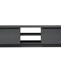 vidaXL TV Cabinet High Gloss Grey 120x30x35.5 cm Chipboard