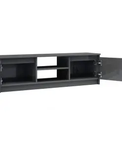 vidaXL TV Cabinet High Gloss Grey 120x30x35.5 cm Chipboard