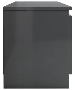 vidaXL TV Cabinet High Gloss Grey 120x30x35.5 cm Chipboard