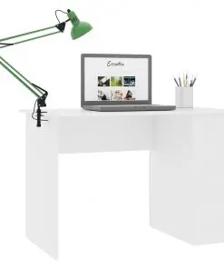 vidaXL Desk White 110x60x73 cm Chipboard