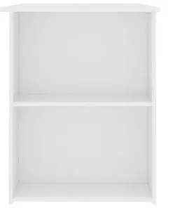 vidaXL Desk White 110x60x73 cm Chipboard