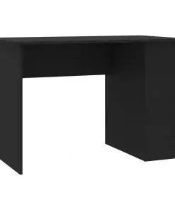 vidaXL Desk Black 110x60x73 cm Chipboard