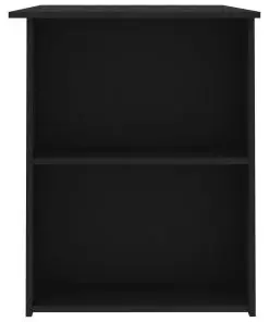 vidaXL Desk Black 110x60x73 cm Chipboard
