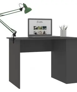 vidaXL Desk Grey 110x60x73 cm Chipboard