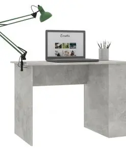 vidaXL Desk Concrete Grey 110x60x73 cm Chipboard