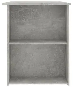 vidaXL Desk Concrete Grey 110x60x73 cm Chipboard