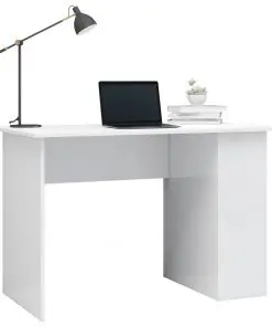 vidaXL Desk High Gloss White 110x60x73 cm Chipboard