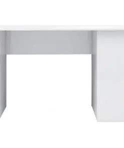 vidaXL Desk High Gloss White 110x60x73 cm Chipboard