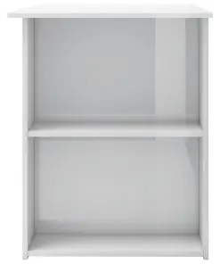 vidaXL Desk High Gloss White 110x60x73 cm Chipboard
