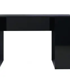 vidaXL Desk High Gloss Black 110x60x73 cm Chipboard