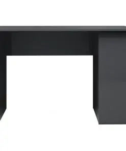 vidaXL Desk High Gloss Grey 110x60x73 cm Chipboard