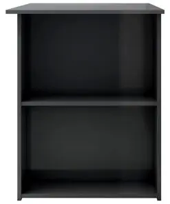 vidaXL Desk High Gloss Grey 110x60x73 cm Chipboard