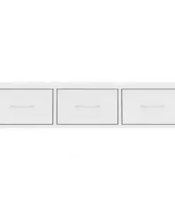 vidaXL Wall-mounted Drawer Shelf White 88x26x18.5 cm Chipboard