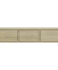 vidaXL Wall-mounted Drawer Shelf Sonoma Oak 88x26x18.5 cm Chipboard