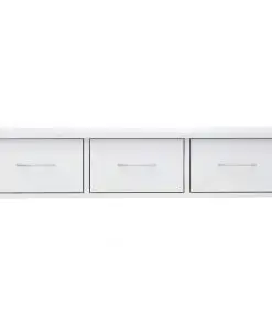 vidaXL Wall-mounted Drawer Shelf High Gloss White 88x26x18.5 cm Chipboard