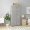 vidaXL Wardrobe Concrete Grey 80x52x180 cm Chipboard vidaXL Wardrobe Concrete Grey 80x52x180 cm Chipboard