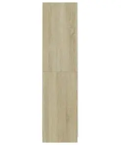 vidaXL Wardrobe White and Sonoma Oak 90x52x200 cm Chipboard