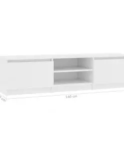 vidaXL TV Cabinet White 140x40x35.5 cm Chipboard
