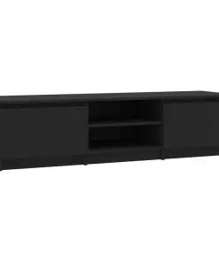 vidaXL TV Cabinet Black 140x40x35.5 cm Chipboard