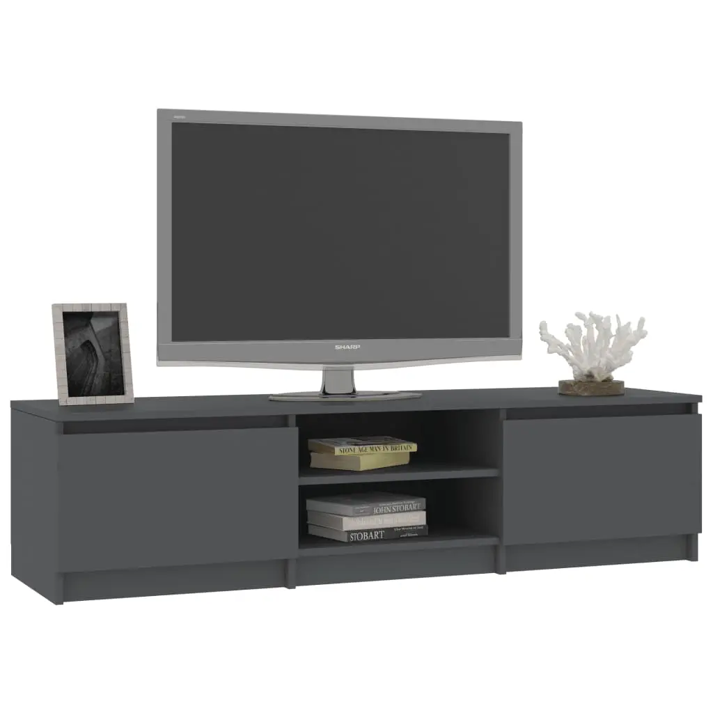 vidaXL TV Cabinet Grey 140x40x35.5 cm Chipboard