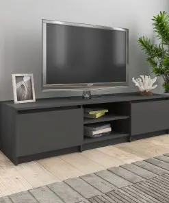vidaXL TV Cabinet Grey 140x40x35.5 cm Chipboard