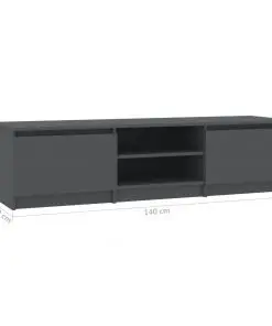 vidaXL TV Cabinet Grey 140x40x35.5 cm Chipboard