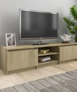vidaXL TV Cabinet Sonoma Oak 140x40x35.5 cm Chipboard