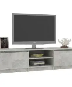 vidaXL TV Cabinet Concrete Grey 140x40x35.5 cm Chipboard