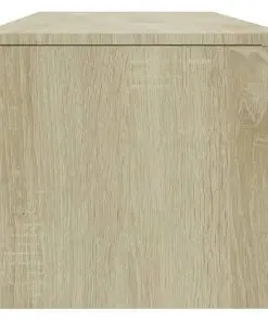 vidaXL TV Cabinet White and Sonoma Oak 140x40x35.5 cm Chipboard