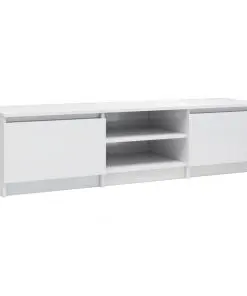 vidaXL TV Cabinet High Gloss White 140x40x35.5 cm Chipboard