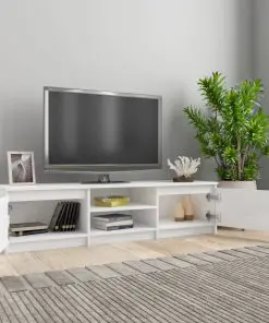 vidaXL TV Cabinet High Gloss White 140x40x35.5 cm Chipboard