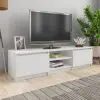 vidaXL TV Cabinet High Gloss White 140x40x35.5 cm Chipboard