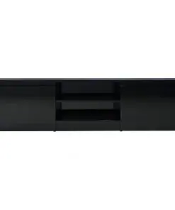 vidaXL TV Cabinet High Gloss Black 140x40x35.5 cm Chipboard