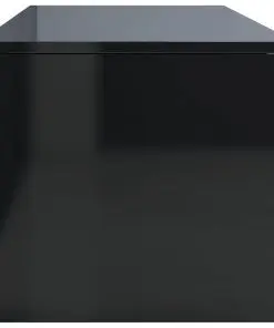 vidaXL TV Cabinet High Gloss Black 140x40x35.5 cm Chipboard