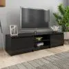 vidaXL TV Cabinet High Gloss Black 140x40x35.5 cm Chipboard vidaXL TV Cabinet High Gloss Black 140x40x35.5 cm Chipboard