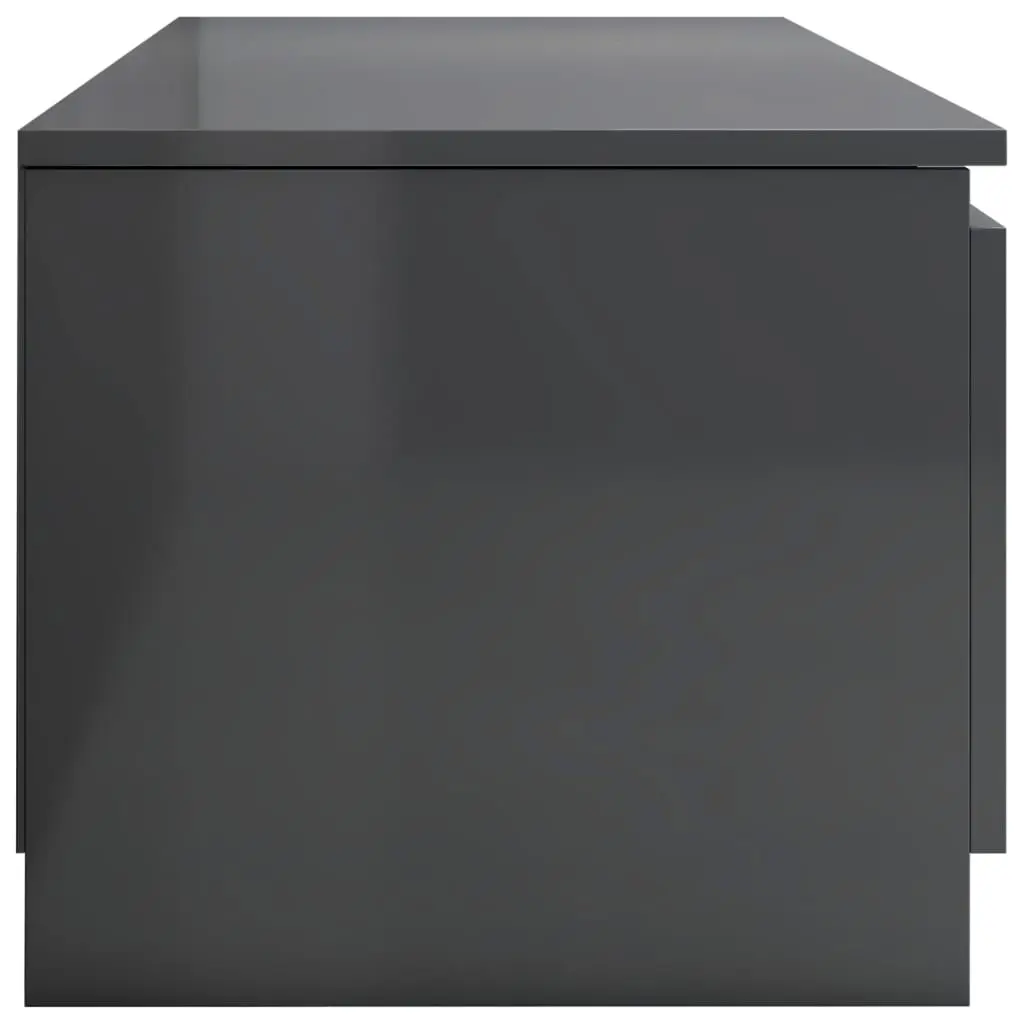 vidaXL TV Cabinet High Gloss Grey 140x40x35.5 cm Chipboard