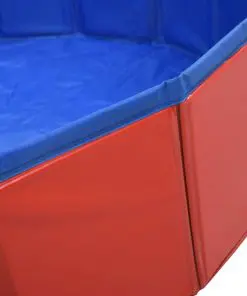 vidaXL Foldable Dog Swimming Pool Red 80×20 cm PVC