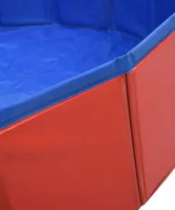 vidaXL Foldable Dog Swimming Pool Red 160×30 cm PVC