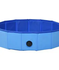 vidaXL Foldable Dog Swimming Pool Blue 80×20 cm PVC