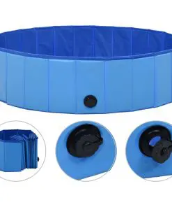vidaXL Foldable Dog Swimming Pool Blue 120×30 cm PVC