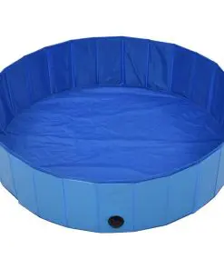 vidaXL Foldable Dog Swimming Pool Blue 120×30 cm PVC