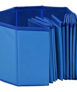 vidaXL Foldable Dog Swimming Pool Blue 120×30 cm PVC