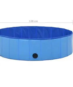 vidaXL Foldable Dog Swimming Pool Blue 120×30 cm PVC