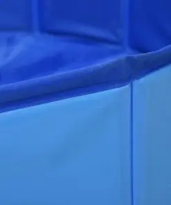 vidaXL Foldable Dog Swimming Pool Blue 160×30 cm PVC